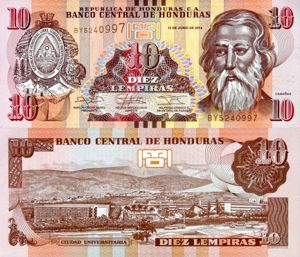  Lot 7 bancnote HONDURAS unc - imagine 5