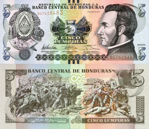  Lot 7 bancnote HONDURAS unc - imagine 4