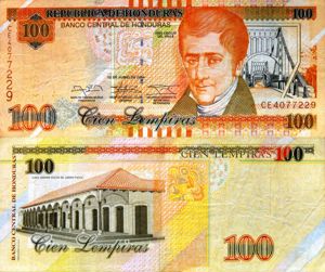  Lot 7 bancnote HONDURAS unc - imagine 3