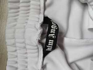 Pantaloni sport Palm Angels Track Jersey Pants White Size L - imagine 4