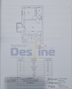 ALEXANDRU CEL BUN- ZIMBRU Apartament 2 camere, SEMIDECOMANDAT, 43 MP ,   - imagine 8