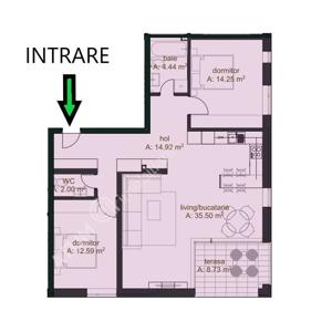 Apartament la cheie cu 3 camere si terasa etaj 1 zona Arhitectilor - imagine 8