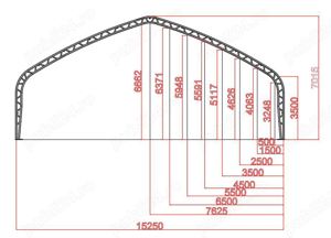 Cort de depozitare tip casa cu structura dubla - 15m x 30m - Hardlife Europe - imagine 3
