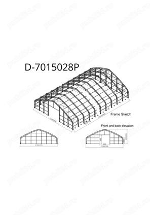 Cort de depozitare tip casa cu structura dubla - 21m x 45m - imagine 2