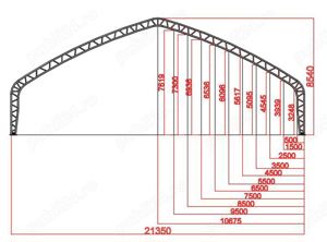 Cort de depozitare tip casa cu structura dubla - 21m x 45m - imagine 4