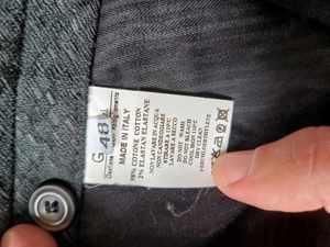 Pantaloni eleganti Messagerie Patrizio Piscaglia Regular Fit Plain Chino Pants, Navy Blue Size 48 - imagine 5