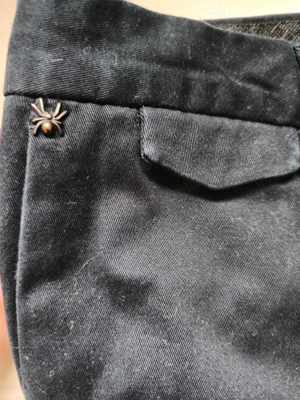 Pantaloni eleganti Messagerie Patrizio Piscaglia Regular Fit Plain Chino Pants, Navy Blue Size 48 - imagine 3