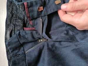 Pantaloni eleganti Messagerie Patrizio Piscaglia Regular Fit Plain Chino Pants, Navy Blue Size 48 - imagine 2