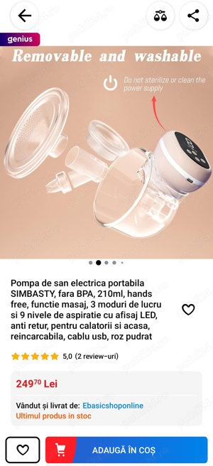 Pompa de san electrica,portabila!