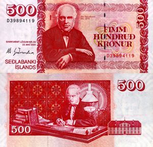  Lot 2 bancnote ISLANDA unc