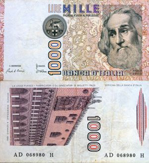  Lot 3 bancnote ITALIA