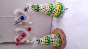 Brăduți cu steluțe hârtie decor 