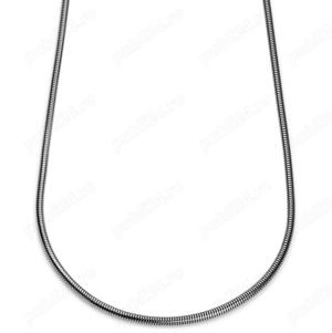 Lant argintiu 4mm - Lant tip sarpe din otel inoxidabil Trendhim - imagine 1