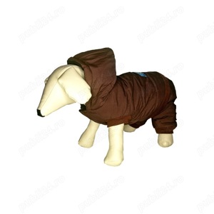 Salopeta calduroasa  cu picioruse ,culoare maro roscat  pentru caini de talie foarte mica masura XS - imagine 2