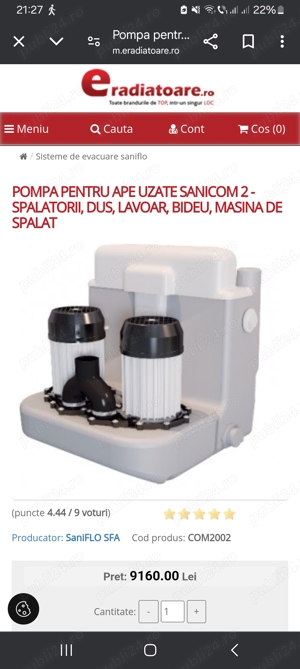 Pompa spălătorie Sanicom2 