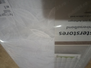 Perdea alba scurtă cu frunze 1,45m 3m