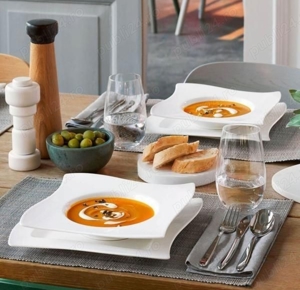 Set complet pentru masa din 40 piese Villeroy&Boch, portelan alb  - imagine 2