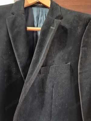 Sacou Zara jacketa, dark blue velvet catifea, size 48