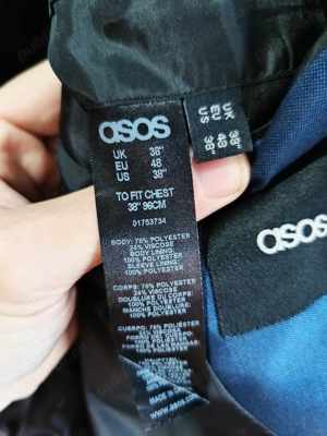 Sacou elegant ASOS Classic Men's Blazers Size M 48 - imagine 3