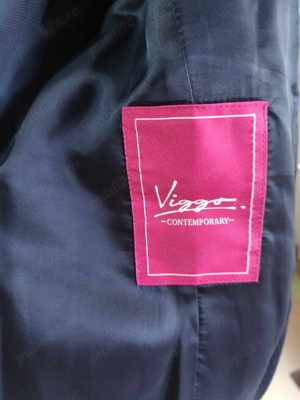 Viggo Tailoring vesta waistcoat navy blue albastra texturata bumbac Size M-L 50 - imagine 2