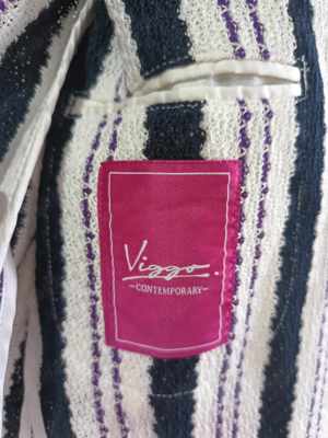 Sacou Jacheta Viggo Navy casual jacket with stripes, slim fit Size 50 Bumbac - imagine 4