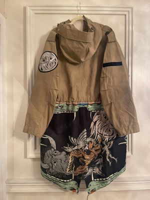 Trench Givenchy FW19 Runway 'Icarus & Sun Mythology Printed' Parka Jacket Size M-L 48 Pardesiu