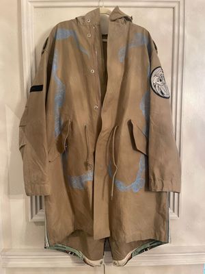 Trench Givenchy FW19 Runway 'Icarus & Sun Mythology Printed' Parka Jacket Size M-L 48 Pardesiu - imagine 3