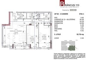 Apartament 3 camere nou, clădire premium pe strada Brancusi - imagine 9