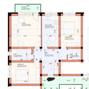 Apartament 3 camere, 72 mp utili, zona Subcetate Sanpetru - imagine 9