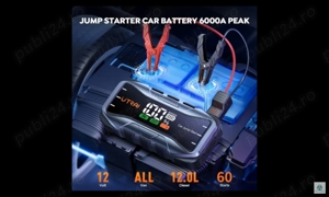 Starter Rulota Auto Robot Pornire Baterie Externa Power Bank Portabil    - imagine 4