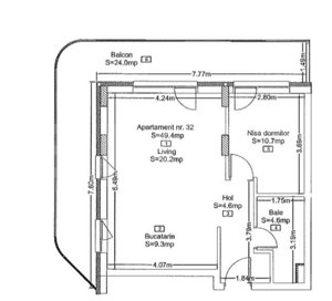 Apartament 2 camere, 50mp, etaj intermediar, parcare, terasa 24mp, zona Eroilor - imagine 18