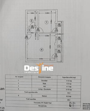 Bucium-Visan - Apartament 2 camere 48,2 mp Open space - imagine 11