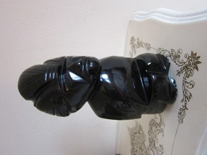 cadou rar Figurină azteca colectie maya obsidian America de Sud 1950