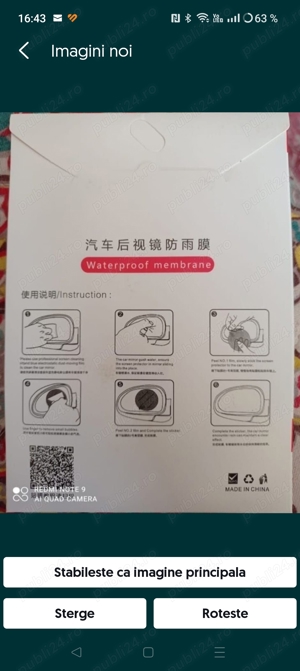 Folii oglinzi auto heliomate anti zgâriere/ aburire - imagine 2