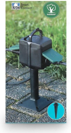 Priză exterioară SMART Connect socket - 2 conexiuni - wifi inteligentă - noua