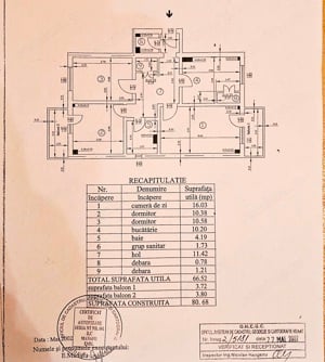 Apartament 3 camere decomandate,etaj 1,2 bai,2 balcoane,imbunatatit, Bd.Decebal - imagine 17