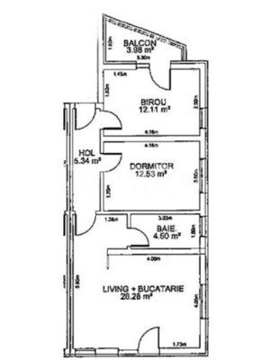 Apartament 3 camere de vanzare etaj 1 cu loc de parcare in Sibiu - imagine 4