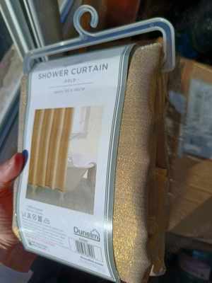Perdea DUs dunelm Gold Sparkle Shower Curtain 180L x 180W - imagine 3