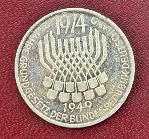 moneda argint 5 mărci germane comemorativa (perioada '52-'79) - imagine 2
