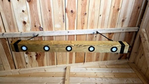 Lustra lemn cu spoturi led - imagine 2