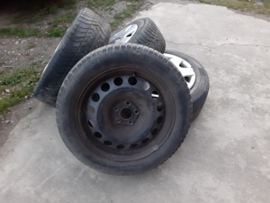 Set roți  VW 5 ×100 R16 cu anvelope M+S  - imagine 2