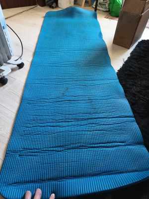 Saltea de yoga mat albastra 180x60 cm, Grosime 10mm Covoraș de yoga - imagine 4