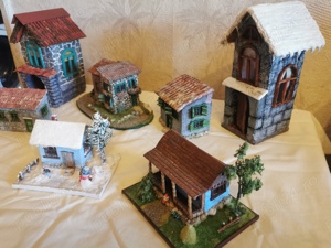 machete diorame casute decor rustic case traditionale romania italia bodega carciuma medievala - imagine 3