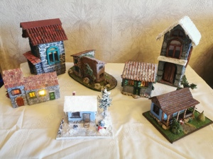 machete diorame casute decor rustic case traditionale romania italia bodega carciuma medievala - imagine 2