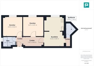 Apartament cu 2 camere decomandat zona Intim - imagine 12