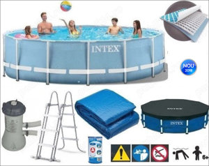 Piscina Intex Prism Frame cu cadru metalic 457x122cm. Sistem de filtrare inclus. 26736NP   26726