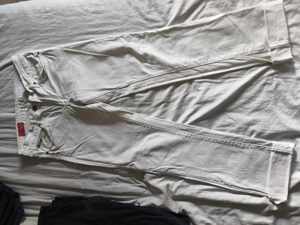 Blugi Zara jeans denim white black Label Straight preppy light wash Size 30w x33l