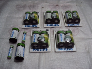 acumulatori AA(R6) Philips 2450 mAh cu adaptor R20,set 2buc - imagine 4