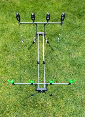 Set Pescuit Crap,4 Lansete 3,90m, 4 Mulinete GB 8000, Rod Pod Echipat - imagine 4