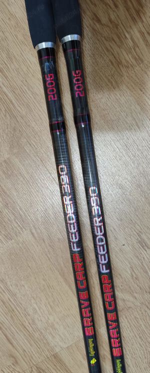 Set pescuit Feeder,2 Lansete 3, 90m,200 gr,2 Mulinete 5000,Senzori,Husa,Suporti - imagine 5